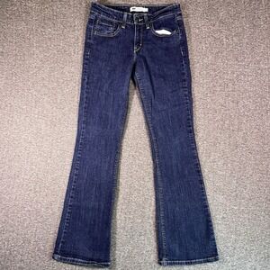 Levis 518 Jeans Women 7 Dark Blue Bootcut Western Grunge Stretch Denim 28.5x31.5